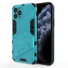 For iPhone 11 Pro Punk Armor 2 in 1 PC + TPU Shockproof Case with Invisible Holder (Blue) - 1