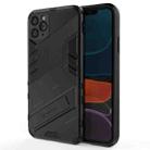 For iPhone 11 Pro Max Punk Armor 2 in 1 PC + TPU Shockproof Case with Invisible Holder (Black) - 1
