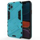 For iPhone 11 Pro Max Punk Armor 2 in 1 PC + TPU Shockproof Case with Invisible Holder (Blue) - 1