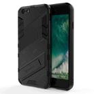 Punk Armor 2 in 1 PC + TPU Shockproof Case with Invisible Holder For iPhone 6 & 6s(Black) - 1