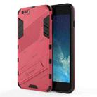 Punk Armor 2 in 1 PC + TPU Shockproof Case with Invisible Holder For iPhone 6 Plus & 6s  Plus(Light Red) - 1