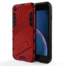 Punk Armor 2 in 1 PC + TPU Shockproof Case with Invisible Holder For iPhone 7 & 8(Red) - 1