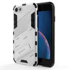 Punk Armor 2 in 1 PC + TPU Shockproof Case with Invisible Holder For iPhone 7 & 8(White) - 1