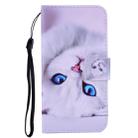 For iPhone 11 Coloured Drawing Pattern Horizontal Flip Leather Case with Holder & Card Slots & Wallet(White Cat) - 1