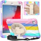 Shockproof Colorful Silicone + PC Protective Case with Holder & Shoulder Strap & Hand Strap For iPad Mini (2019)(Pink) - 1