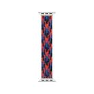 WIWU Woven Single Loop Hit Color Watch Band For Apple Watch Series 9&8&7 41mm / SE 3&SE 2&6&SE&5&4 40mm / 3&2&1 38mm, Size:S(Black+Red+Dark Blue) - 1