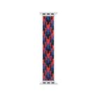 WIWU Woven Single Loop Hit Color Watch Band For Apple Watch Ultra 49mm&Watch Ultra 2 49mm / Series 9&8&7 45mm / SE 3&SE 2&6&SE&5&4 44mm / 3&2&1 42mm, Size:M(Black+Red+Dark Blue) - 1