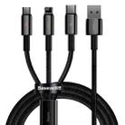 Baseus CAMLTWJ-01 1.5m 3.5A USB to 8 Pin + USB-C / Type-C + Micro USB 3 in 1 Fast Charging Data Cable(Black) - 1