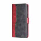 For Huawei P smart 2020 Retro Texture Contrast Color Side Buckle Horizontal Flip Leather Case with Holder & Card Slots & Wallet(Red) - 1