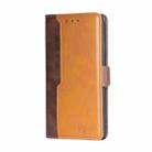 For Huawei P40 Retro Texture Contrast Color Side Buckle Horizontal Flip Leather Case with Holder & Card Slots & Wallet(Brown) - 1