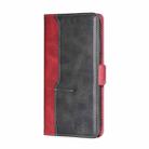 For Huawei P40 Lite Retro Texture Contrast Color Side Buckle Horizontal Flip Leather Case with Holder & Card Slots & Wallet(Red) - 1