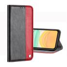 For iPhone 11 Pro Max Business Solid Color Stitching Horizontal Flip Leather Case, with Holder & Card Slots & Wallet(Red) - 1