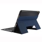 K102B For iPad 10.2 inch 2019 Ultra-thin One-piece Bluetooth Keyboard Leather Tablet Case with Stand & Pen Slot(Blue) - 1