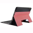 K102B For iPad 10.2 inch 2019 Ultra-thin One-piece Bluetooth Keyboard Leather Tablet Case with Stand & Pen Slot(Pink) - 1