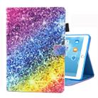 For iPad 10.2 2021 / 2020 / 2019 Coloured Drawing Pattern Horizontal Flip Leather Case with Holder & Card Slots & Photo Frame(Colorful Diamond) - 1