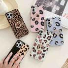For iPhone 11 Pro Max Leopard Texture with Ring Metal Rhinestone Bracket Mobile Phone Protective Case (Brown) - 3