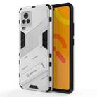 Punk Armor 2 in 1 PC + TPU Shockproof Case with Invisible Holder For vivo iQOO 7(Silver) - 1