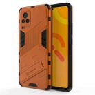 Punk Armor 2 in 1 PC + TPU Shockproof Case with Invisible Holder For vivo iQOO 7(Orange) - 1