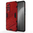 Punk Armor 2 in 1 PC + TPU Shockproof Case with Invisible Holder For vivo X60 Pro(Red) - 1