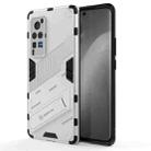 Punk Armor 2 in 1 PC + TPU Shockproof Case with Invisible Holder For vivo X60 Pro(Silver) - 1