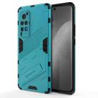 Punk Armor 2 in 1 PC + TPU Shockproof Case with Invisible Holder For vivo X60 Pro(Blue) - 1