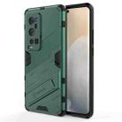Punk Armor 2 in 1 PC + TPU Shockproof Case with Invisible Holder For vivo X60 Pro Plus 5G(Green) - 1