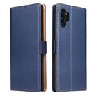 For Galaxy Note10+ Dermis Texture PU +TPU Horizontal Flip Leather Case with Holder & Card Slots & Wallet(Blue) - 1
