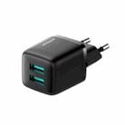 JOYROOM L-2A121 12W Mini Dual USB Port Intelligent Fast Charger, Plug Type: EU Plug(Black) - 1