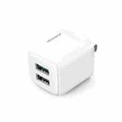 JOYROOM L-2A121 12W Mini Dual USB Port Intelligent Fast Charger, Plug Type: CN Plug(White) - 1
