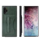For Galaxy Note10+ Fierre Shann Full Coverage Protective Leather Case with Holder & Card Slot(Green) - 1