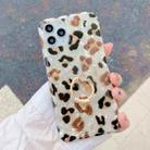 Glossy Leopard Pattern Shockproof TPU Case with Diamond Ring Holder For iPhone 12 Pro Max(White) - 2
