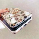 Glossy Leopard Pattern Shockproof TPU Case with Diamond Ring Holder For iPhone 12 Pro Max(White) - 7