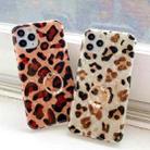 Glossy Leopard Pattern Shockproof TPU Case with Diamond Ring Holder For iPhone 12 Pro Max(White) - 8