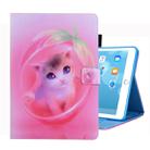 For iPad 10.2 2021 / 2020 / 2019 Coloured Drawing Pattern Horizontal Flip Leather Case with Holder & Card Slots & Photo Frame(Cat) - 1