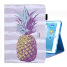 For iPad 10.2 2021 / 2020 / 2019 Coloured Drawing Pattern Horizontal Flip Leather Case with Holder & Card Slots & Photo Frame(Golden Pineapple) - 1
