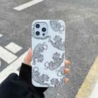 For iPhone 12 / 12 Pro IMD Half-coverage TPU Protective Case(White Tiger) - 1