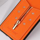 For iPhone XR Starry Sky Star Zipper Protective Case with Card Slot(Orange) - 4