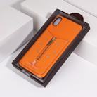 For iPhone XR Starry Sky Star Zipper Protective Case with Card Slot(Orange) - 6