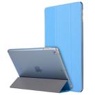 For iPad 10.2 2021 / 2020 / 2019 Silk Texture Horizontal Flip Magnetic PU Leather Case, with Three-folding Holder & Sleep / Wake-up Function(Light Blue) - 1