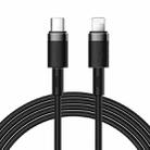 JOYROOM S-1224N9 20W 2.4A USB-C / Type-C to 8 Pin Liquid Silicone Data Cable, Cable Length: 1.2m(Black) - 1