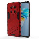 For Huawei Mate 40 Punk Armor 2 in 1 PC + TPU Shockproof Case with Invisible Holder(Red) - 1