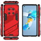 For Huawei Mate 40 Punk Armor 2 in 1 PC + TPU Shockproof Case with Invisible Holder(Red) - 2