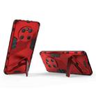 For Huawei Mate 40 Punk Armor 2 in 1 PC + TPU Shockproof Case with Invisible Holder(Red) - 3