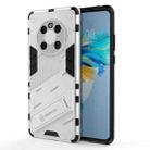 For Huawei Mate 40 Punk Armor 2 in 1 PC + TPU Shockproof Case with Invisible Holder(Silver) - 1