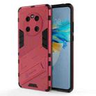 For Huawei Mate 40 Punk Armor 2 in 1 PC + TPU Shockproof Case with Invisible Holder(Rose Red) - 1