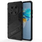 For Huawei Mate 40 Pro Punk Armor 2 in 1 PC + TPU Shockproof Case with Invisible Holder(Black) - 1