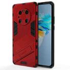 For Huawei Mate 40 Pro Punk Armor 2 in 1 PC + TPU Shockproof Case with Invisible Holder(Red) - 1