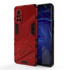 For Huawei Nova 8 Punk Armor 2 in 1 PC + TPU Shockproof Case with Invisible Holder(Red) - 1