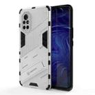 For Huawei Nova 8 Punk Armor 2 in 1 PC + TPU Shockproof Case with Invisible Holder(Silver) - 1