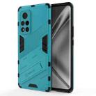 For Honor V40 Punk Armor 2 in 1 PC + TPU Shockproof Case with Invisible Holder(Blue) - 1